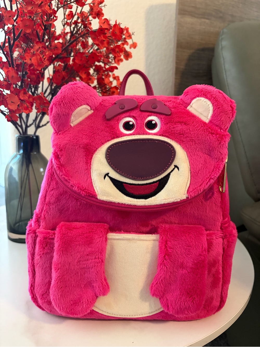 Loungefly Disney Toy Story Lotso Plush Pocket Scented Mini Backpack Exclusive